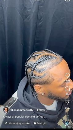 Men 6 Braids Hairstyles, Quick Men Braid Styles, Mens Cornrow Hairstyles, 6 Stitch Braids Men, Stitch Braids With Design Men, Zigzag Cornrows Men, Black Boy Hairstyles Braids, Braids For Boys With Short Hair