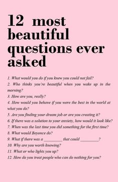 Most Beautiful Questions, Beautiful Questions, Journal Writing Prompts, Journal Writing, Self Improvement Tips, Journal Prompts, Food For Thought, The Words