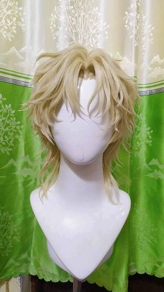 Anime Hair Cosplay, Fancy Male Hairstyles, Angelic Hairstyles Aesthetic, Short Cosplay Wigs, Male Hair Designs, Male Wig Hairstyles, Male Hair Wig, Male Fantasy Hairstyles