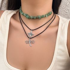 Material: Alloy Fashion Element: Tassel, Chain, Asymmetric Style: Retro Hippie Chain Necklace, Retro Metal Necklace With Adjustable Chain, Grunge Necklace With Adjustable Chain, Adjustable Chain Grunge Necklace, Punk Necklace With Adjustable Chain, Devil Eye, Turquoise Pendant, Beaded Necklaces, Style Retro