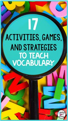 Teach Vocabulary, Academic Vocabulary Vocabulary Activities 3rd Grade, Engaging English Activities, Fourth Grade Vocabulary Activities, Fun Vocabulary Activities Elementary, After Reading Activities, Elementary Vocabulary Activities