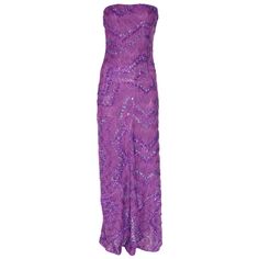 A very elegant sequined crochet-knit gown in Missoni's signature crochet knit fabric Gorgeous piece, perfect for a classy evening Stunning purple color, embroidered with beautiful shiny sequins. The dress is fully lined Boned corset on the inner side for a perfect fit Concealed zip fastening at side Made in Italy Dry clean only Retails for 7399$ plus taxes Size 42 New with tags attached, unworn Please refer to celebrity pictures for style reference only Gowns Purple, Corset Ball Gowns, Purple Evening Gowns, Gown Purple, Purple Sequin Dress, Purple Gown, Embroidered Crochet, Knit Gown, Sequin Evening Gowns