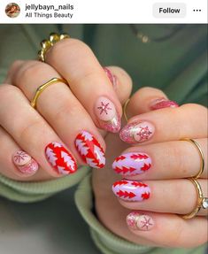 These Christmas nail designs are perfect for creating a festive look! From Christmas nail art to cute Christmas nails, this list has all the inspiration you need. Explore Christmas nails 2024 and elegant December nails that fit any style. Don’t miss these Christmas nail inspo ideas and December nail designs—they’re a must-try! Check out these xmas nails and Christmas gel nails now on the blog. Christmas Almond Shaped Nails, Red Christmas Nails Almond, Pink And Red Christmas Nails, Red And Pink Christmas, Christmas Nail Inspiration, Christmas Nails Almond, Pink Red Christmas, Pink And Red Christmas