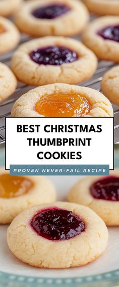 Image for Best Christmas Thumbprint Cookies Christmas Cookies Recipes Thumbprint, 3 Ingredient Cookies Recipes, Jelly Thumbprint Cookies Recipe, Dairy Free Cookies Christmas, Christmas Thumbprint Cookies, Thumbprint Cookies Christmas, Dairy Free Christmas Cookies, Christmas Thumbprint, 2024 Cookies