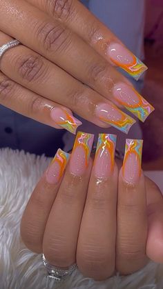 Drip Nails, Work Nails, Short Square Acrylic Nails, Dope Nail Designs, Acrylic Nails Coffin Short, Short Acrylic Nails Designs, Fall Nail Colors