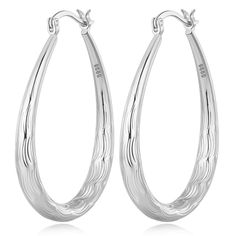 PRICES MAY VARY. ✦【Oval Hoop Earrings For Women】✦:A classic large oval silver hoops earrings are lightweight for everyday wear. Handcrafted silver plated hoop earrings, high polished finish large hoop earrings for women, which will keep shining for a long time and make you brilliant to be noticed. Oval hoop earrings are perfectly paired with any outfit whether at work or leisure, really a nice fashionable piece. ✦【Hypoallergenic& Comfort】✦ These sterling silver hoop earrings for women are very l Teardrop Hoop Earrings, Large Silver Hoop Earrings, Teardrop Diamond, Oval Earrings, Big Hoop Earrings, Hoops Earrings, Oval Earring, Gold Necklace Layered, Large Hoop Earrings