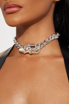 Available In Silver. Necklace Buckle Detail Chunky Chain Detail Length: 13" Imported | Loop Me In Belt Choker Necklace in Silver by Fashion Nova Belt Choker, Matching Dresses, Accessories Necklace, Silver Fashion, Fashion Nova, Choker, Choker Necklace, Silver Necklace, Shoe Accessories