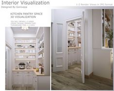 the interior visualization is designed by gorwaya kitchen pantry space