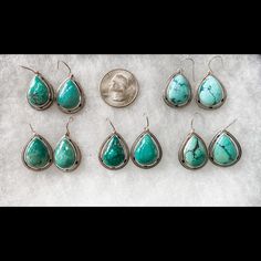 Stunning Turquoise And Pure Sterling Silver Earrings. Gorgeous Natural Turquoise, New And In Original Packaging. Teardrop Shape. Nickel-free Teardrop Turquoise Jewelry, Turquoise Teardrop Jewelry Set, Turquoise Teardrop Pendant Jewelry With Matching Earrings, Turquoise Teardrop Earrings For Jewelry Making, Turquoise Teardrop Jewelry For Pierced Ears, Turquoise Teardrop Jewelry With Matching Earrings, Hypoallergenic Turquoise Teardrop Jewelry, Nickel-free Turquoise Teardrop Earrings, Hypoallergenic Turquoise Sterling Silver Teardrop Earrings