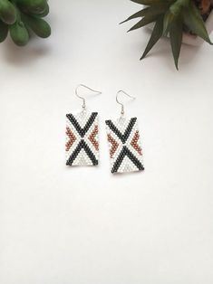 Miyuki Silver Beaded Earrings,rectangular Dangle Earrings,abstract Beaded Earrings,gift for Women - Etsy Bohemian Rectangular Beaded Earrings With Ear Wire, White Bohemian Rectangular Earrings, Bohemian White Rectangular Earrings, Handmade White Beaded Rectangular Earrings, Handmade White Rectangular Beaded Earrings, Handmade Elegant Rectangular Beaded Earrings, Elegant Handmade Beaded Rectangular Earrings, Elegant Handmade Rectangular Beaded Earrings, Silver Bead Earrings