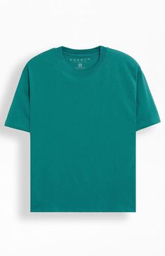 Elevate your basics with the Premium Solid T-Shirt from PacSun. Boasting a sleek solid color design, classic crew neckline, and short sleeves, it offers a timeless appeal. With a standard fit and crafted from a comfortable cotton blend, this tee is a versatile essential for any wardrobe, perfect for layering or wearing solo for effortless style.Solid teeCrew necklineShort sleevesStandard fit50% Cotton, 50% polyesterMachine washable PacSun Mens Premium Solid T-Shirt - Green size Small Basic Green Solid Color T-shirt, Everyday Solid Color Crew Neck T-shirt, Relaxed Fit Plain Green T-shirt, Everyday Solid Color Short Sleeve T-shirt, Classic Solid Color Crew Neck Top, Classic Crew Neck Tops In Solid Color, Classic Crew Neck Top In Solid Color, Green Classic Relaxed Fit T-shirt, Classic Green Relaxed Fit T-shirt