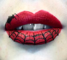 Vampyr Smink, Fest Smink, Halloween Lips, Halloweenský Makeup, Halloween Make-up Looks, Holloween Makeup, Cute Halloween Makeup, Halloween Beauty, Cool Halloween Makeup