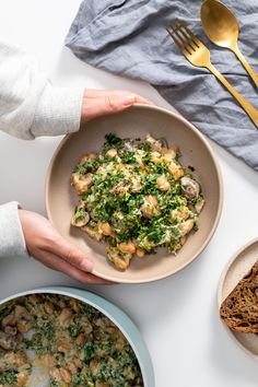 High Protein Creamy Miso Butter Beans with Kale | plantbaes Protein Entrees, Recipes Beans, Plant Recipes, Vegetarian Recepies, Buckwheat Bread, High Protein Dishes, Lentils And Quinoa, Picky Palate