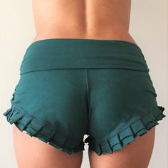 Lotus Flower Embroidery, Yoga Shorts Outfit, Shorts With Ruffles, Tribe Clothing, Chica Punk, Launch Video, Green Yoga, Cute Forest, Yoga Short