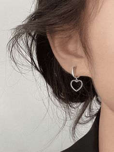 ⚡️Buy Irregular Heart Pendant Hoop Earring Silver One Size under $3.00 in Earrings Online. Style: Casual/Street/Sweet/Vintage/Y2K. Color: Silver. Pattern Type: Geometric. Material: Alloy. Type: Earring. Occasion: Party/Club/Dating/Weekend Casual/Holiday. ✓Free Shipping on all orders over US$69. Trendy Open Heart Hoop Earrings For Pierced Ears, Heart Shaped Hoop Earrings With Ear Wire, Heart Hoop Earrings Pierced, Trendy Heart-shaped Hoop Earrings For Pierced Ears, Trendy Heart-shaped Hoop Earrings, Earring Silver, Womens Size Chart, Online Earrings, Silver Hoop Earrings