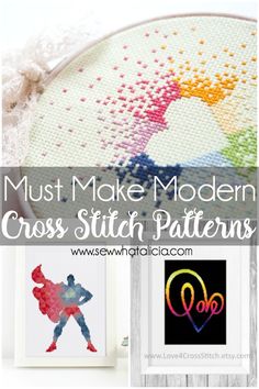 cross stitch pattern with the words must make modern cross stitch patterns