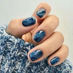 Nagel Stamping, Nail Vibes, Nagel Tips, Nail Colors Winter, Smink Inspiration, Blue Nail Polish, Blue Nail, Colorful Nail Designs, Short Nail Designs