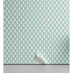 an abstract wallpaper design in aqua and white, with a geometric pattern on it