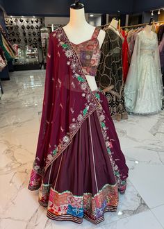 Shreya Chaniya Choli Cotton Chaniya Choli, Purple Dupatta, Crop Top Suit, Sharara Suits, Chaniya Choli, Long Gown, Work Blouse, British Indian, Digital Photography