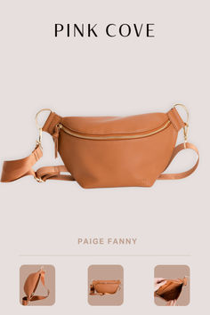 **A stylish Paige Fanny crossbody bag for women, crafted from vegan leather. The bag is shown in a practical, hands-free design, ideal for festivals, travel, or everyday use. Its sleek, modern look combines fashion with functionality, making it a versatile accessory. The image highlights the bag’s compact size and durability, showcasing it as the perfect addition to any outfit.** Beige Crossbody Belt Bag With Removable Pouch, Casual Pink Pouch Belt Bag, Pink Belt Bag With Zipper For Daily Use, Pink Belt Bag With Removable Pouch, Pink Crossbody Belt Bag With Zipper, Aesthetic Bags, Best Bags, Perfect Woman, Everyday Bag