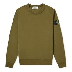 STONE ISLAND Garment Dyed Crew Sweatshirt 'Olive' 741563051-V0058 Limited Edition Sneakers, Apparel Shop, Sports Sneakers, Stone Island, Crew Sweatshirts, Limited Edition, Dye, Sports, Stone