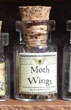 Witch Herbs, Apothecary Labels, Witch Bottles, Moth Wings, Room Boxes