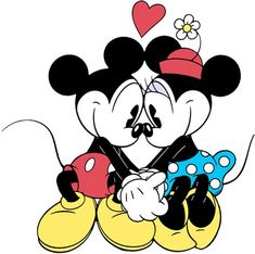 a mickey mouse with a heart on his head