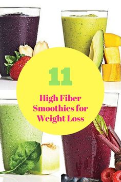 11 Healthy High Fiber Smoothies to help you lose weight, lose belly bloat and gain more energy. Boost your immune system with a healthy breakfast. Belly Bloat, Drinks Smoothies, Cucumber Diet, Protein Smoothies, Full Body Detox, Natural Detox Drinks