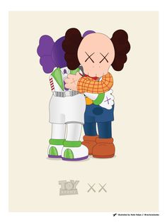 Can you imagine if a KAWS figure had a cameo in Toy Story? Kaws Character, Kaws Cartoon, Kaws Sketch, Kaws Design, Kaws Figures, Kaws Poster