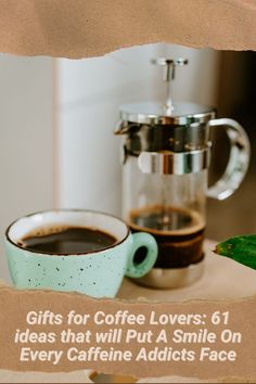 a cup of coffee sitting on top of a table