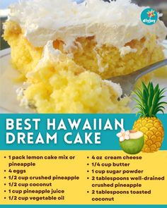 the best hawaiian dream cake recipe is in this post - it - yourself printable poster