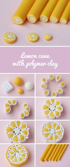 the instructions to make lemon cake with polymer clay