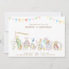 a birthday card with an image of winnie the pooh and her friends on it