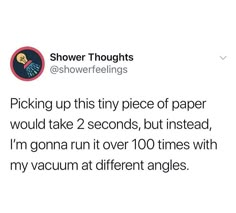 a tweet with the caption saying, shower thoughts