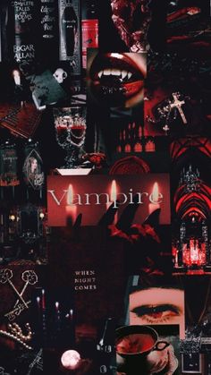 a collage of various images with the words vampire written on them