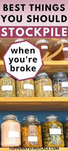 the best things you should do to store stockpiles when you're broke