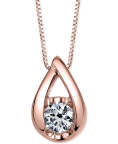 Classic Rose Gold Solitaire Necklace In Sterling Silver, Classic Rose Gold Sterling Silver Solitaire Necklace, Rose Gold Teardrop Pendant Fine Jewelry, Rose Gold Round Cut Diamond Necklace For Formal Occasions, Rose Gold Diamond Jewelry With Tension Setting, Rose Gold Teardrop Diamond Necklace Fine Jewelry, Fine Jewelry Rose Gold Teardrop Diamond Necklace, Rose Gold Diamond Teardrop Necklace, Elegant Rose Gold Teardrop Diamond Necklace