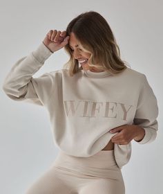 Champagne Sweatshirt, Wifey Sweatshirt, Honeymoon Gifts, Quarter Zip Sweatshirt, Cute Sets, White Embroidery, Embroidered Sweatshirts, Just Married, Zip Sweatshirt