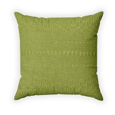 a green pillow on a white background