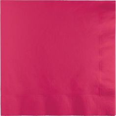 bright pink lunch napkins with white border