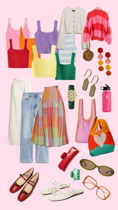 Skirts And Tights Outfit, European Capsule Wardrobe, Spring Ootd, Colorful Wardrobe, Bright Spring, Long Skirts, Tights Outfit, Hippie Outfits, Clothes And Accessories