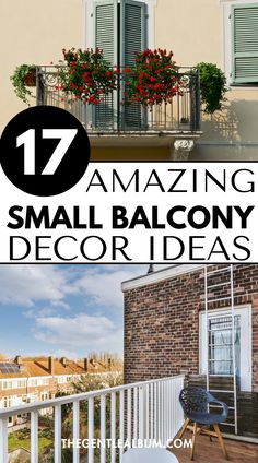 small balcony decorating ideas with text overlay