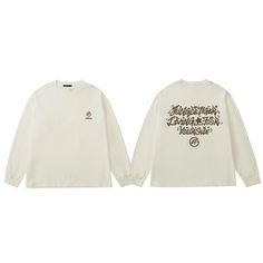 Youth Street Cotton Letter Print Long Sleeve T-Shirt  Material: 100%Cotton  Style: Pullover Size: S, M, L, XL, 2XL Color: White, Black, Dark Gray, Beige, Apricot Season: Spring, Fall, Winter  Occasion: Outdoor, Daily,  Vacation Casual Long Sleeve Graphic T-shirt, Long Sleeve Shirt With Text Print For Streetwear, Long Sleeve Text Print Shirt For Streetwear, Text Print Long Sleeve Shirt For Streetwear, Cotton Long Sleeve Streetwear Tops, Cotton Long Sleeve Tops For Streetwear, Long Sleeve Cotton Tops For Streetwear, Graphic Long Sleeve T-shirt With Text Print, Long Sleeve Graphic Tee With Text Print