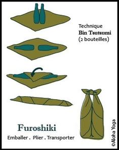 the instructions for how to make an origami furoshii paper doll