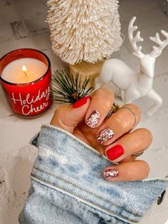 #ad #redaspen #christmasnails #nails #holidaynails #sparkles #sparklenails #holiday #christmas Matte Red Nails Christmas, Red Aspen Christmas Mani Mix Up, Red Aspen Nail Dash Combos Christmas, Red Aspen Christmas Nails, Holiday Nails Matte, Red Aspen Nail Dash Combos 2023, Red Matte Nails Design, Nail Polish Color Combos, Christmas Nails Matte