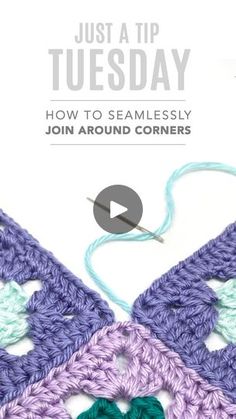 the video shows how to crochet with yarn