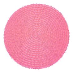 a pink placemat on a white background