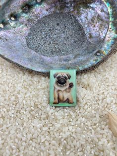 Hand Painted, Pug, Dog Bead, Painted Onyx, Lacquer Art, Miniature Painting, Global Curiosity, Special Order, Pet Lover Gift, Housewarming - Etsy