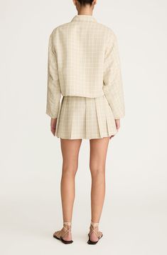 Painterly Windowpane Cropped Faille Jacket - Rebecca Taylor Rebecca Taylor, The Sand, Dress 100, Fitness Models, Top Brands, Topshop, Coats Jackets, Nordstrom, Sleeve Length