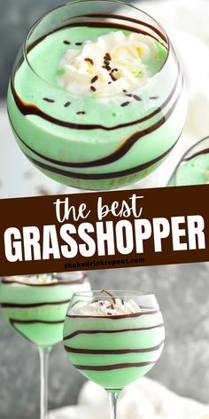 the best grasshopper cocktail recipe is so easy to make and tastes just as good as it looks